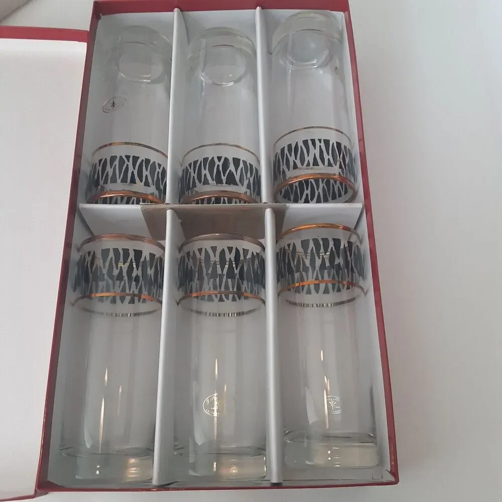 Italian High Ball Crystal Glass set of 6 Regency Timeless
